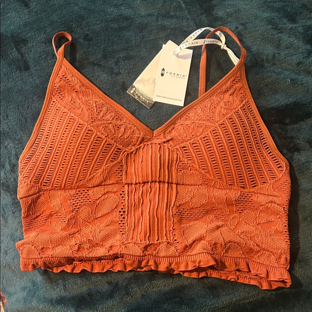 Fornia Rust Bralette crop top